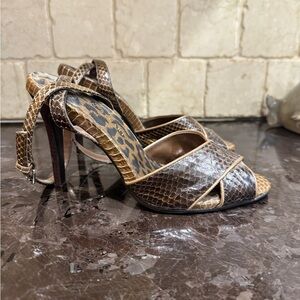 Brown Snakeskin Women's Heels
